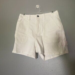 UNIVERSAL THREAD- White Denim Shorts Cargo Pockets High Rise